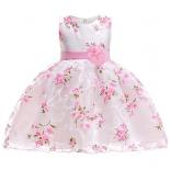 Flower Girl Dress Children's Clothing Kids Elegant Lace Hollow Shoulderless Clothes Child Party Costumes Baby Costume 8 