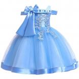 Elegant Girl Evening Party Birthday Dresses For Kids 3 10 T Summer Big Bow Clothes Baby Ceremonial Gown Wedding Ceremony