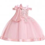 Elegant Girl Evening Party Birthday Dresses For Kids 3 10 T Summer Big Bow Clothes Baby Ceremonial Gown Wedding Ceremony