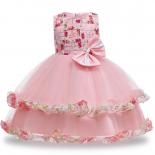 Summer Pageant Kids Petal Dress For Girl Children Costume Party Bow Princess Dresses Girls Vestido Baby Sleeveless 8 10 