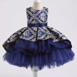 Elegant Girl Embroidery Flower Dress Kid 1st Communion Costume Children Formal Clothes Birthday Wedding Party Tutu Gown 