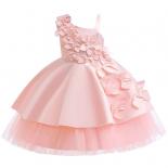 Flower Girl Dress For Weddings Sling Toddler Baby Birthday Party Tutu Gown Solid Elegant Children Princess Clothes Vesti