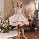 Precioso y elegante vestido para niña, desfile de lentejuelas, vestido con lazo en un hombro, vestido de fiesta de noche de lujo