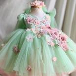 Luxurious And Elegant Flower Girl Princess Dress Mesh Formal Christmas Fluffy Dress Lolita Butterfly Girl Birthday Party
