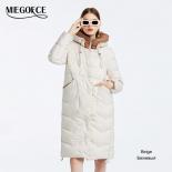 Miegofce 2023 Winter Women's Quilted Coat Fashion Design Hidden Buttons Big Pockets Jacket Windproof Warm Hooded Parka D