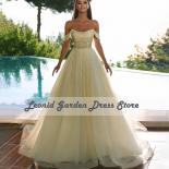 A Line Off Shoulder Evening Dress Tulle Prom Dresses Scoop Beaded Princess Saudi Arabia Wedding Guest Party Gowns Robe S