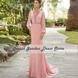 Pink Jersey Prom Dresses Elegant Evening Dresses For Women Wedding Party Gowns فساتين حفلات Floor Length Long