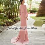 Pink Jersey Prom Dresses Elegant Evening Dresses For Women Wedding Party Gowns فساتين حفلات Floor Length Long