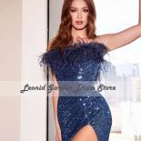 Party Gowns Robes  Evening Dress  Feather Gown  Prom Dress  Neck 2023 Prom Dress  