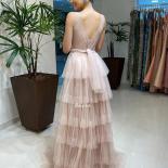 Blush Party Dresses Puffy Evening Dresses 2022 A Line Elegant Woman Dress For Party With Pleats Long Robes De Soirée  E