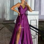 Bowith Maxi Party Dresses A Line Prom Dress High Waist Puffy Evening Gowns Evening Dress Robe De Soiree With Slit