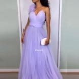 Lilac Tulle Evening Dresses One Shoulder Dress For Party Formal Gowns For Women Elegant Christmas Party Dress Robe De So