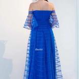 فستان الحفلات المسائية باللون الأزرق الملكي من Bowith فستان رسمي بطيات للنساء فاخر على شكل حرف A مناسبة خاصة فستان Vestidos De F