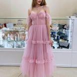 Bowith Pink Prom Dress Off Shoulder Evening Dresses Long Elegant Party Dress Women Birthday Party Gowns Vestidos De Fies
