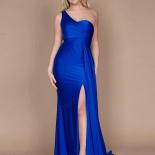 Bowith One Shoulder Party Dresses Evening Dresses Long Luxury 2023 Elegant Bridesmaid Dress For Wedding Guest Vestidos