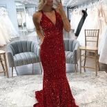 Bowith Halter Sequins Prom Dress 2023 Mermaid Evening Dresses Shiny Party Dresses For Women Elegant Formal Occasion Dres