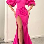 Bowith Luxury Woman Evening Dress Lantern Sleeves Mermaid Party Dresses Elegant Formal Occasion Dresses 2023 Vestidos De