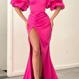 Bowith Luxury Woman Evening Dress Lantern Sleeves Mermaid Party Dresses Elegant Formal Occasion Dresses 2023 Vestidos De