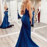 Bowith Navy Mermaid Evening Party Dresses For Women Sequins Elegant Prom Dresses Formal Occasion Dresses Long Celebrity 