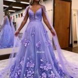 Bowith Luxury Evening Pary Dress Shiny Prom Gown 2023 With Flowers A Line Party Gown Special Occasion Dress For Gala Par