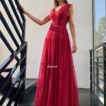 Bowith Red Evening Dresses 2022 Long Party Gown For Women With Belt Party Dress Elegant Christmas Prom Dresses Robe De S