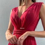 Bowith Red Evening Dresses 2022 Long Party Gown For Women With Belt Party Dress Elegant Christmas Prom Dresses Robe De S
