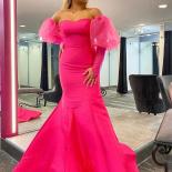 Bowith Mermaid Evening Dresses With Detachable Sleeves Maxi Party Dresses For Women Long Prom Dress For Gala Party