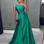 Bowith One Shoulder Evening Dress A Line Prom Dresses 2023 With Belt Luxury Gowns Elegant Woman Dress For Party Vestido 