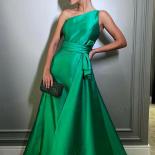 Bowith One Shoulder Evening Dress A Line Prom Dresses 2023 With Belt Luxury Gowns Elegant Woman Dress For Party Vestido 