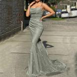 Fortunate Sequin Mermaid Evening Gown Spaghetti Strap  Backless Shining Simple Prom Dresses Sweep Train Sleeveless