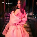 Pink Beautiful Short Quinceanera Dresses A Line Puffy Strapless Off The Shoulder Robes Quinceañera Evening Party Dress 