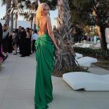  Green Spaghetti Straps Open Back Quinceanera Dress Sheath A Line V Neck Cocktail Party Evening Party Dress For Woman 20