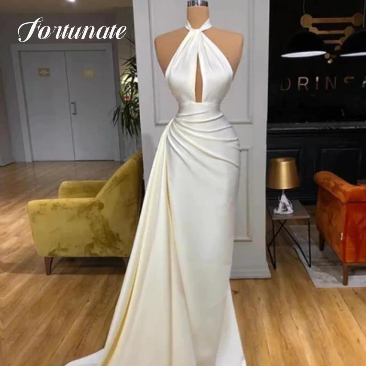 Simple Sheath Ivory Beautiful Quinceanera Dresses O Neck Formal Dress Cocktail Party Evening Party Dress For Woman 2023 
