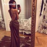  Wine Red Quinceanera Dresses A Line Open Back Sheath Cocktail Party High Slit Evening Party Dress For Woman 2023 Custom