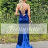  Dark Blue Quinceanera Dress A Line Sheath Spaghetti Strap Deep V Neck Backless Cocktail Party Evening Party Dress For W