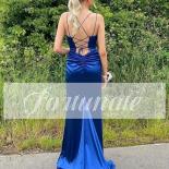  Dark Blue Quinceanera Dress A Line Sheath Spaghetti Strap Deep V Neck Backless Cocktail Party Evening Party Dress For W