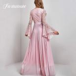 Elegant Pink Quinceanera Dress A Line V Neck Full Sleeves Illusion Back Cocktail Party Evening Party Dress For Woman 202