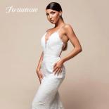 Simple White Sheath Mermaid Quinceanera Dress V Neck Open Back Sleeveless Cocktail Party Evening Party Dresses For Woman