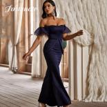  Mermaid Dark Blue Quinceanera Dresses Formal Dresses Strapless Cocktail Party Evening Party For Woman Dress 2023 Custom