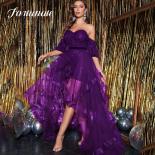 Exquisite Purple Blue Quinceanera Dresses Strapless A Line Split Cocktail Party Evening Party Dresses For Woman 2023 Cus