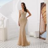 Gorgeous Vneck Long Evening Dresses  New Beaded Luxury Lebanon Mermaid Formal Prom Gowns Vestidos De Fiesta  Evening Dre