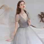 Gray Evening Gown Sleeves  Gray Evening Dresses Women  Gray Evening Gown Women  Long  