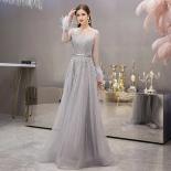 Luxury Feather Long Sleeve Dubai Evening Dress  Dubai Wedding Luxury Gowns  Dubai  