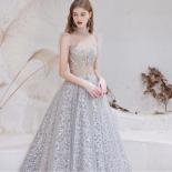 Evening Gown Silver Beads  Gray Evening Gowns Crystal  Silver Beaded Evening Gown  Evening Dresses  