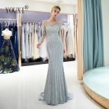 Robe De Soiree Gorgeous Evening Dress Long Sleeve Luxury Beaded Beading Crystal Formal Gown Mermaid Dubai Abendkleider L