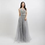 Elegant A Line Evening Dresses Long Luxury  Gold Grey Formal Dress For Women Beading Beaded Crystal Long Prom Gown  Even