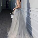 Dubai Evening Dresses 2023  Light Illusion Tulle Beading V Neck Sleeveless Goprgeous A Line Long Prom Formal Occasion Go