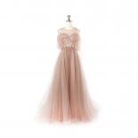 Gorgeous Evening Dresses 2023 With Sleeves Dusty Pink Tulle Beaded Crystal Formal Occasion Prom Party Gownevening Dresse