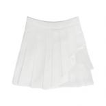  Black White High Waist Pleated Skirt Mesh Bodycon Y2k Faldas Mujer Moda Casual Ruffle Jupe Women's  Tulle Skirt Femme