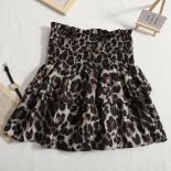 Cake Leopard  Mini Skirts Women High Waist Streetwear Chic Designed Popular Ins Hot Leisure Party Club Wear Faldas White